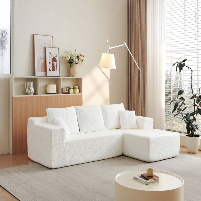 Modular Cloud Sectional Couch With L Shape Chaise, Deep Seat