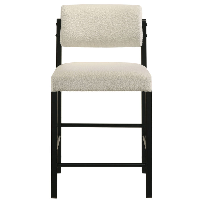 Hamlyn 5-piece Round Wood Counter Height Dining Set Cream and Black