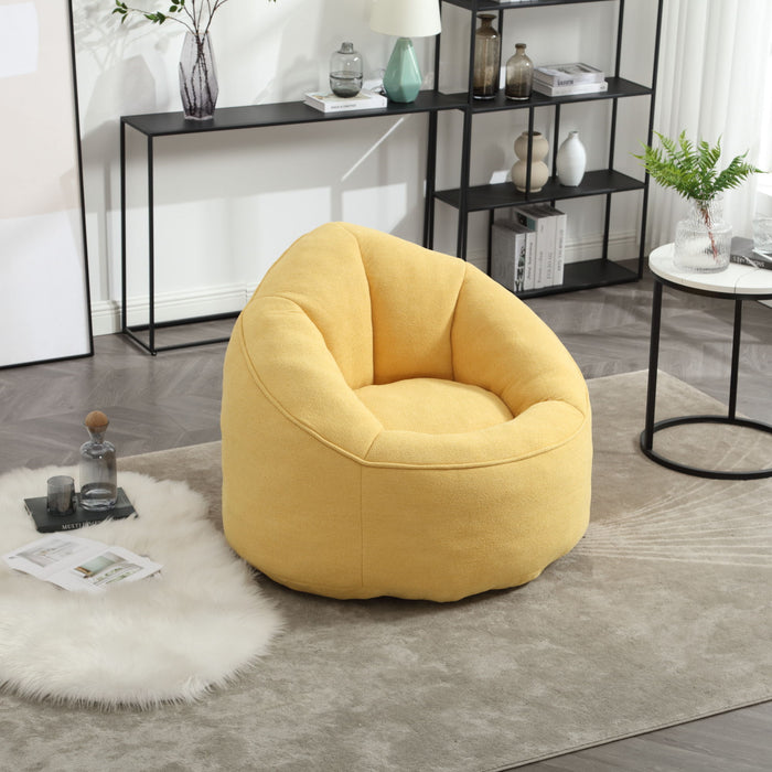 Bedding Bean Bag Sofa Chair High Pressure Foam With Footrest