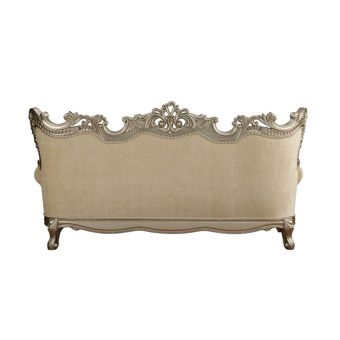 Ranita - Sofa With 7 Pillows - Fabric & Champagne