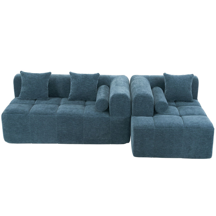 Sectional Free Combined Sofa With 2 Side Pockets