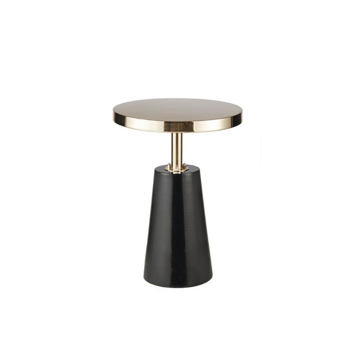 Accent Table Elegant Design Metal Round - Black / Gold