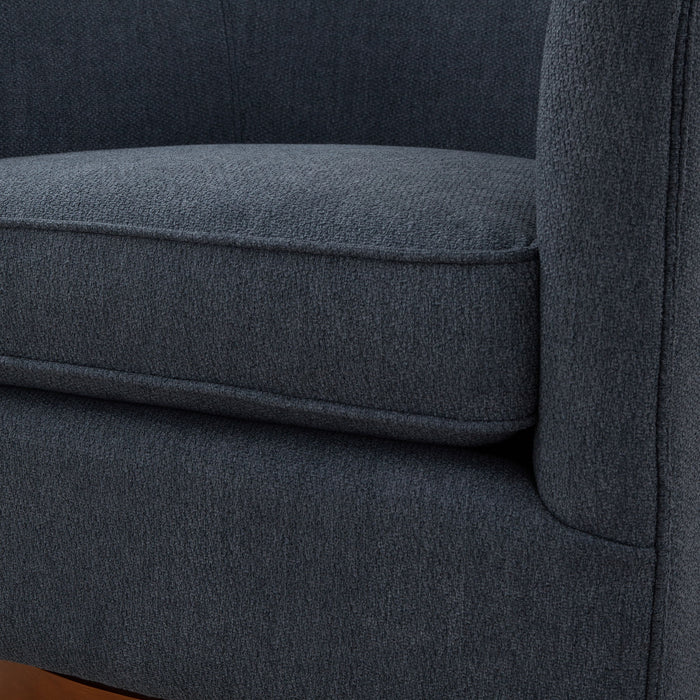 Miramar - Swivel Barrel Chair With Wooden Base