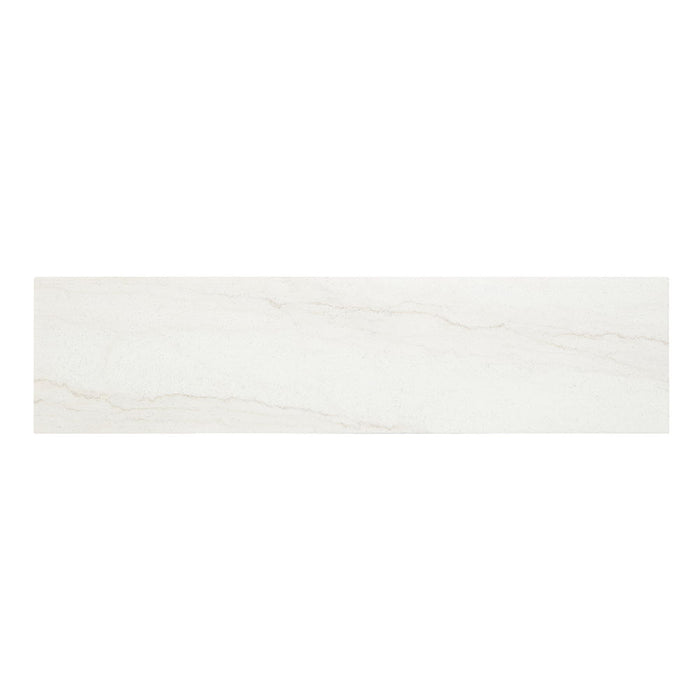 Edwyn - Server With Fireplace - Natural Marble Top & Espresso