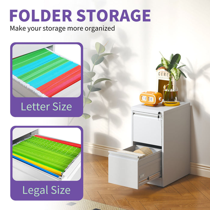 Steel Drawer Vertical File Cabinet With Lock For A4 Legal / Letter Size