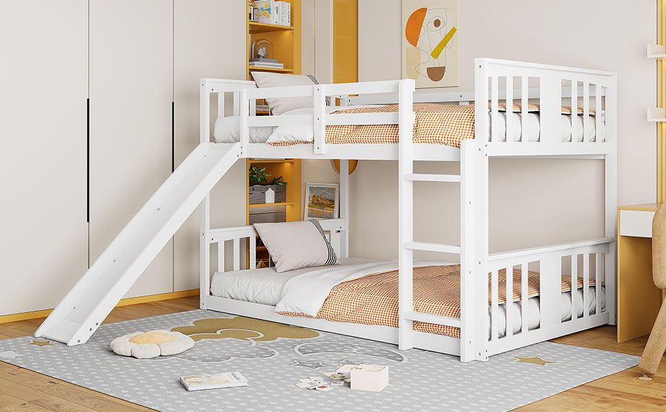 Bunk Bed With Convertible Ladder And Slide