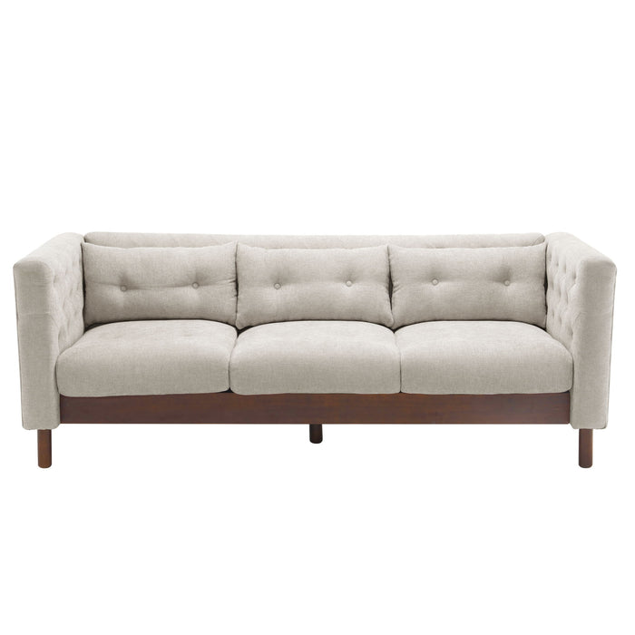 Upholstered Sofa Modern 3 Seater Sofa Couch With Tufted Design For Living Room