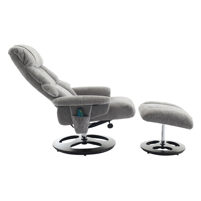 Ergonomic Recliner Chair With Ottoman, Modern 360° Swivel With Footstool