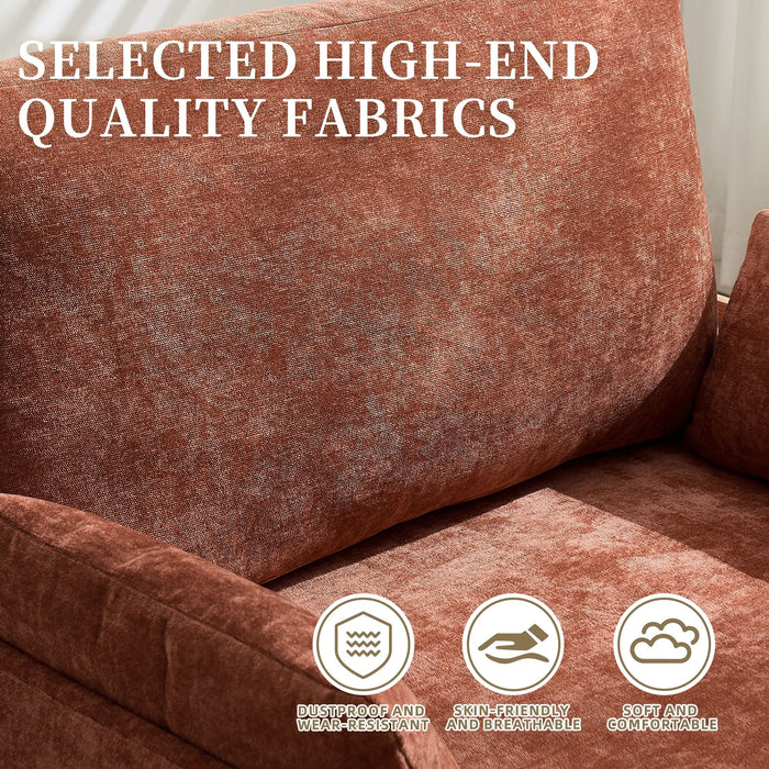 Mid Century Modern Foldable Sofa Bed, 3 In 1 Convertible Sleeper With 3 Pillows