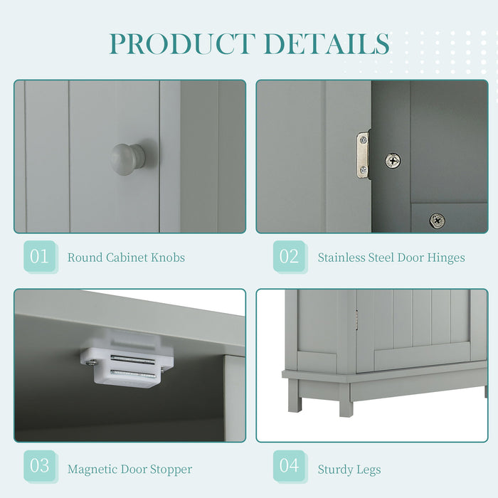 Bathroom Cabinet Triangle Corner Storage Cabinet With Adjustable Shelf Modern Style