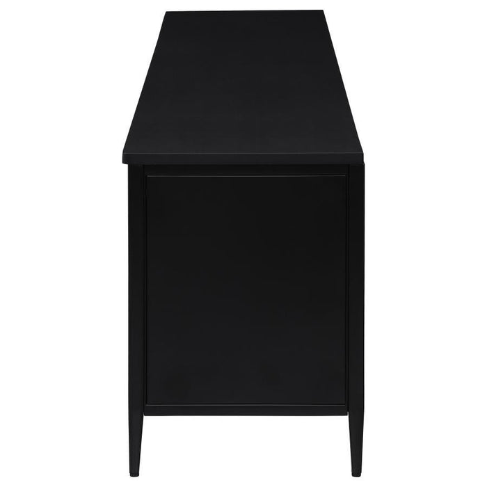 Amherst - 78" 4-Door Metal TV Stand Media Console - Black