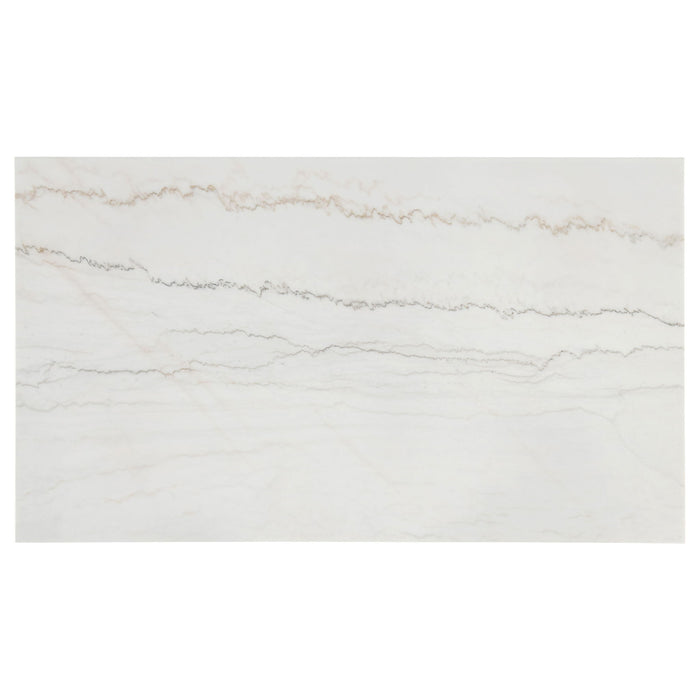 Averill 72-inch Rectangular White Marble Top Dining Table Coffee Bean