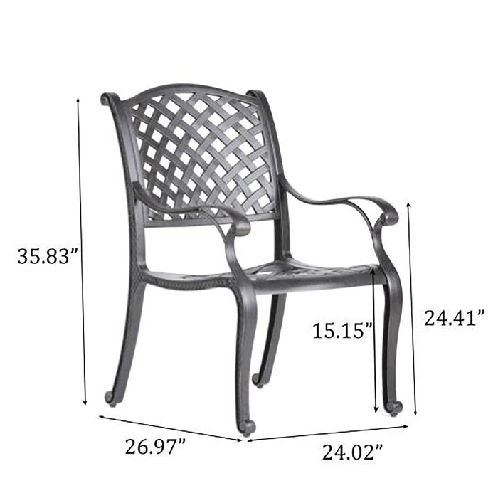 Round 4 Person 51.97" Long Dining Set With Cushions