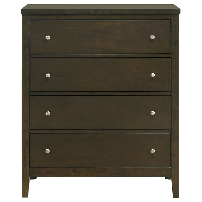 Wilkes 4-drawer Chest of Drawers Dark Cocoa