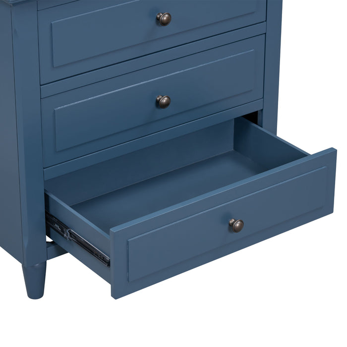 U_Style 3 Drawer Nightstand Storage Wooden Cabinet