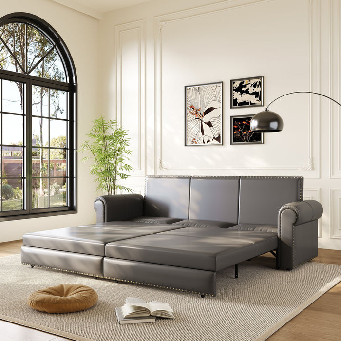 Chesterfield Sofa & Pull Out Bed