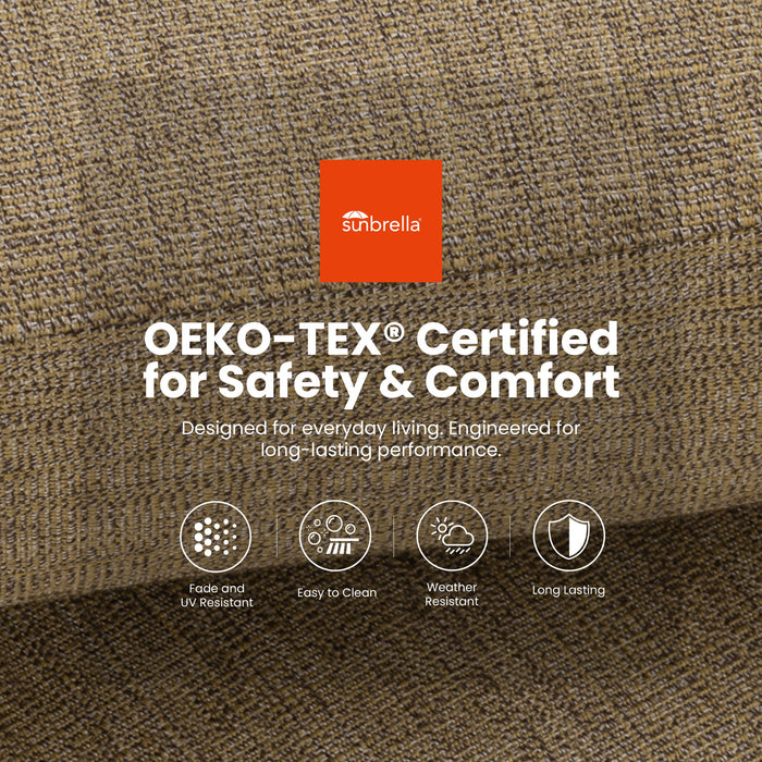 5 Pieces Outdoor Patio Bar Set, Rounded Square Table & 4 Aluminum Bar Stools