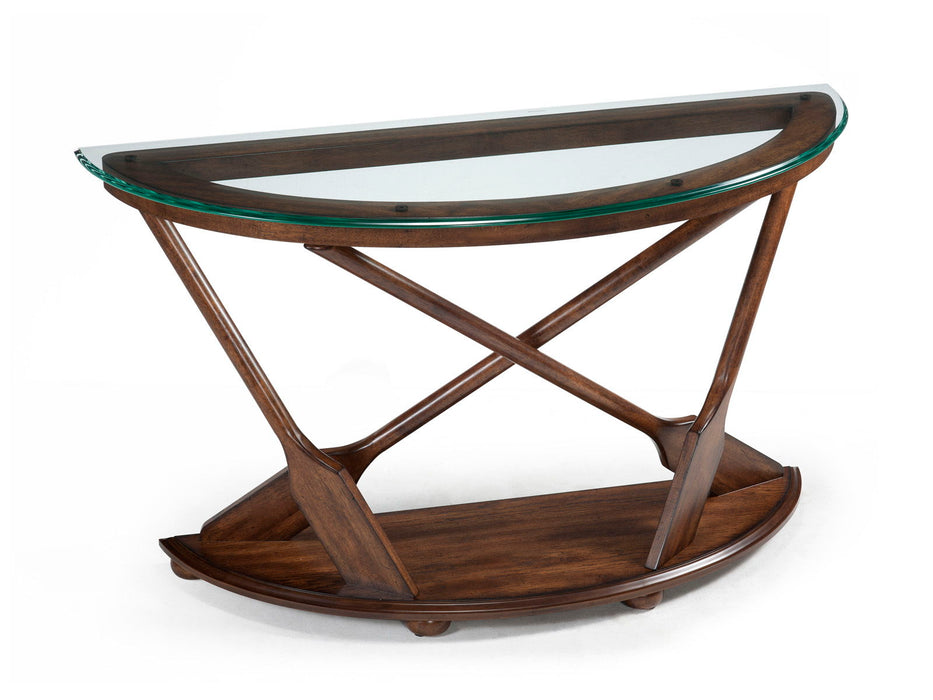 Beaufort - Sofa Table With Base And Glass Top - Dark Oak