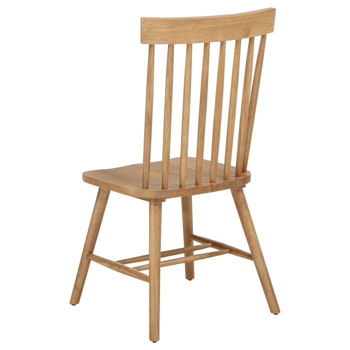 Andrews Windsor Spindle Back Dining Side Chair Light Ash (Set of 2)