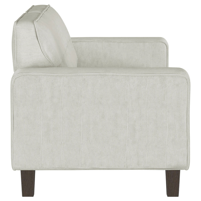 Xana - 2 Piece Upholstered Track Arm Sofa Set - Greige