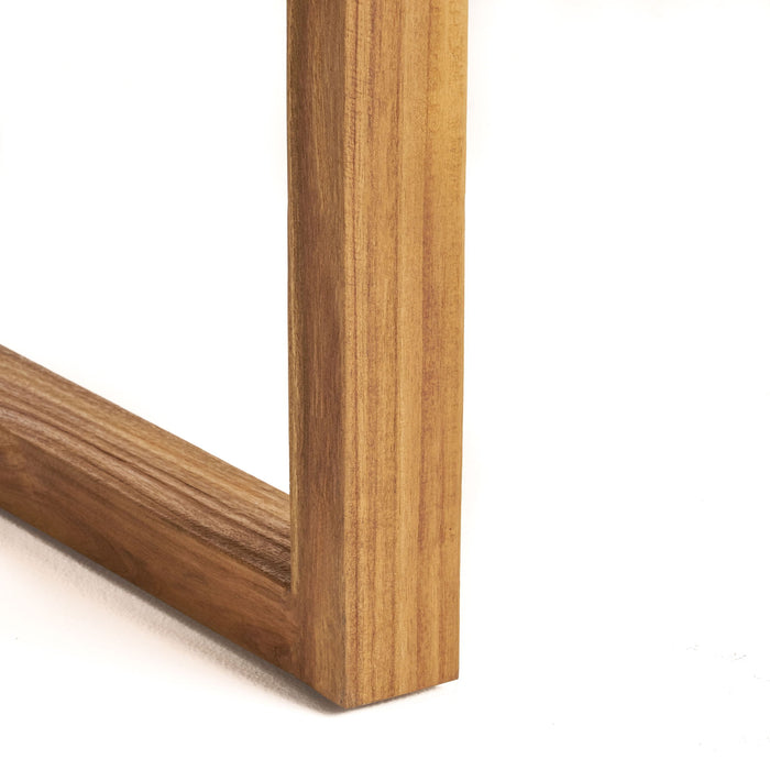 Outdoor 7 Piece Dining Set With Cushions - Sandblasted Natural / Beige