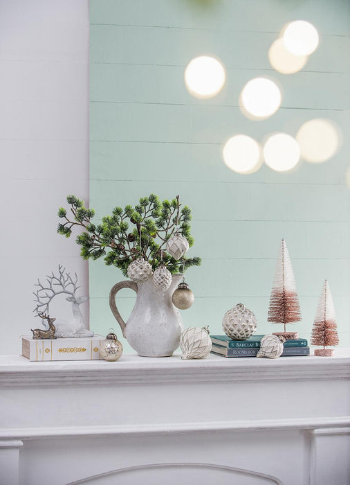 Glass Decorative Hanging Ball Christmas Tree Ornaments (Set of 12)