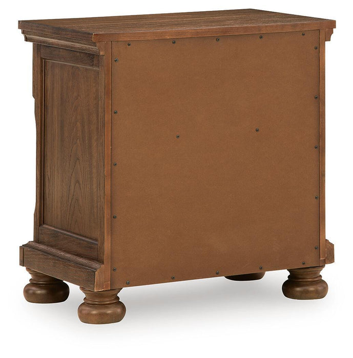 Zackaryn - Two Drawer Night Stand - Warm Brown