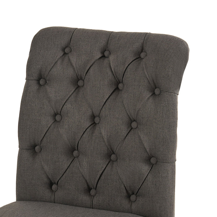 Broxton - Tuft Dining Rolltop Chairs With Button Tufted Backrest (Set of 2)