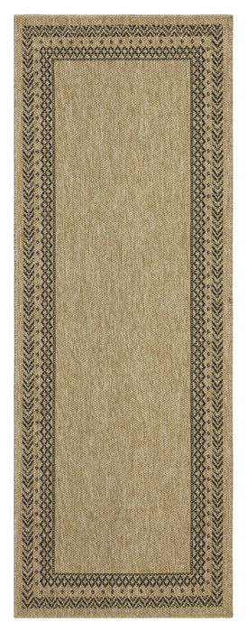 Earth - 5'3" X 7'3" Polypropylene Indoor, Outdoor Area Rug - Jute / Black
