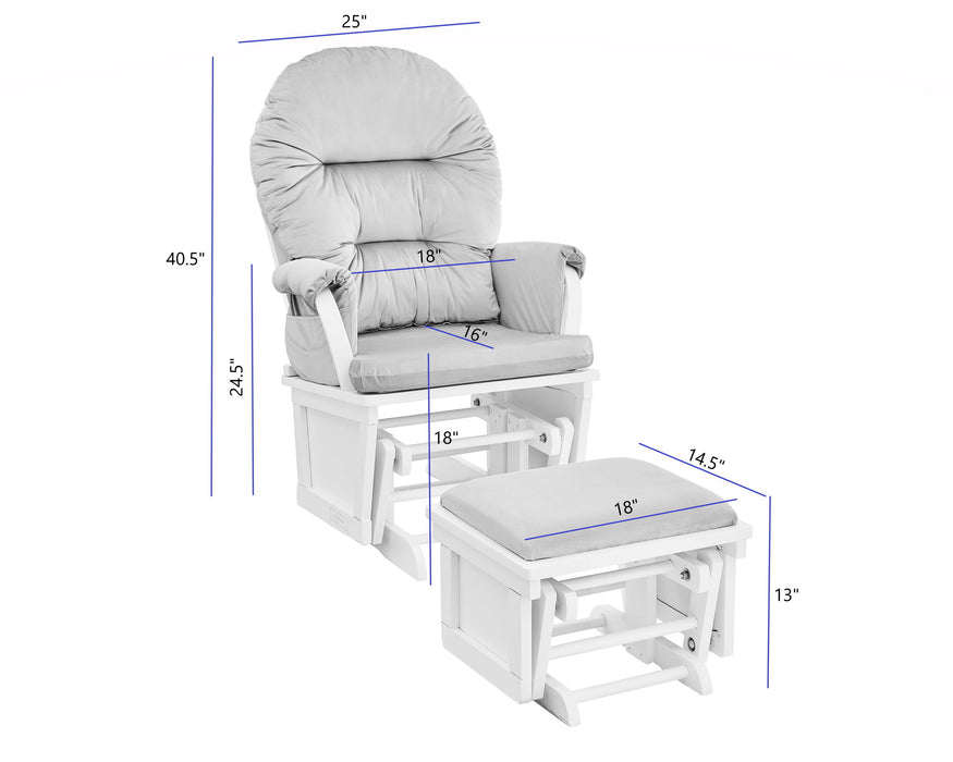 Mason - Comfortable Glider And Ottoman