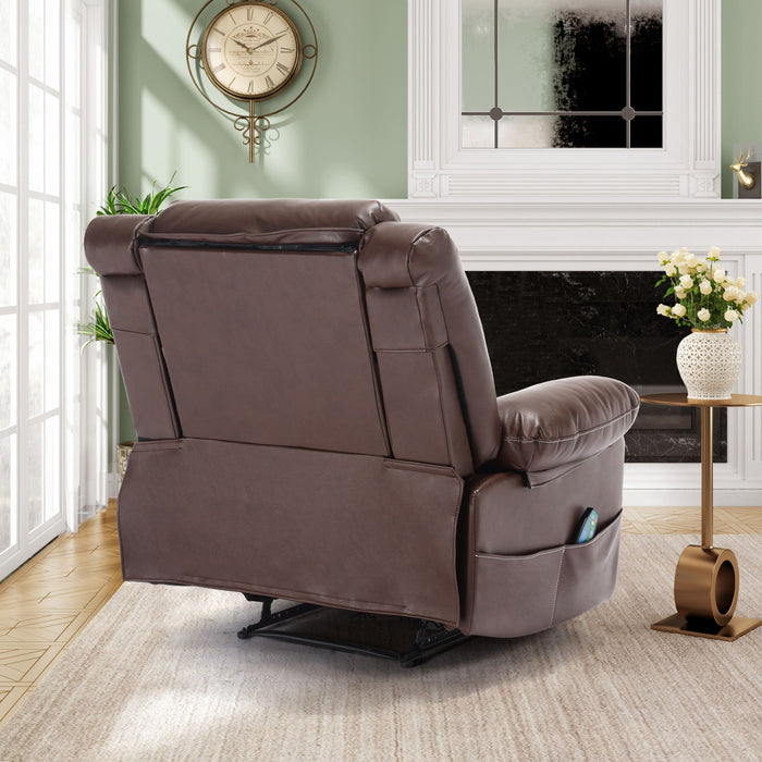 Breathable Leather Massage Recliner Manual Chair