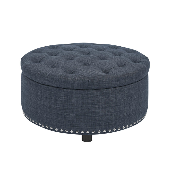 Tufted Storage Ottoman With Upholstery