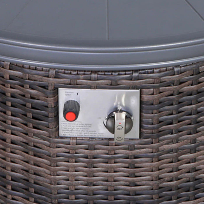 Outdoor Fire Pit Table With Lid - Espresso