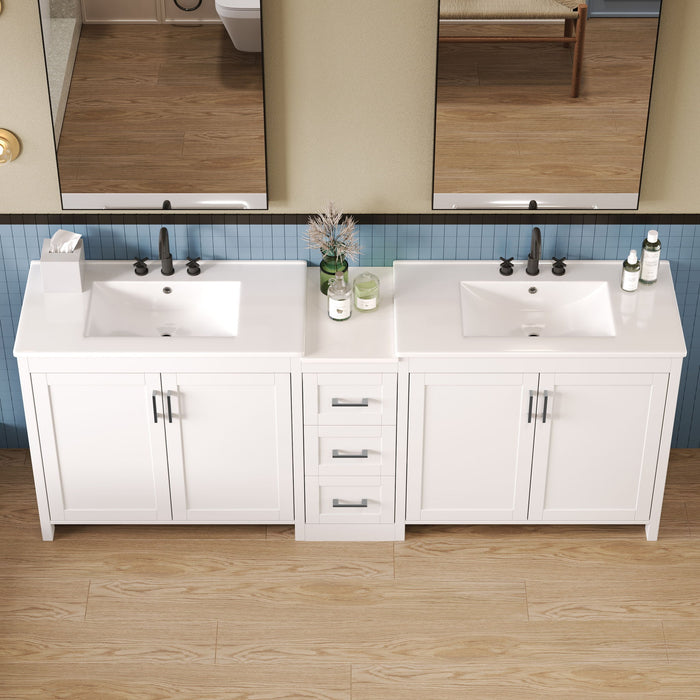Double Sink Bathroom Vanity With Quartz Countertop