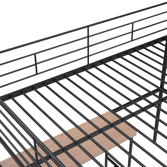 Loft Bed With Desk And Lateral Storage Ladder