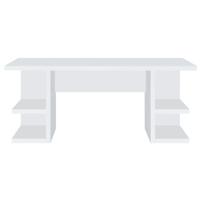 Alice 71-inch 4-shelf Engineered Wood Writing Desk White