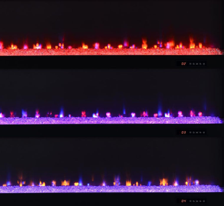 Carey - 79" TV Stand Fireplace Media Console - Dark Pine