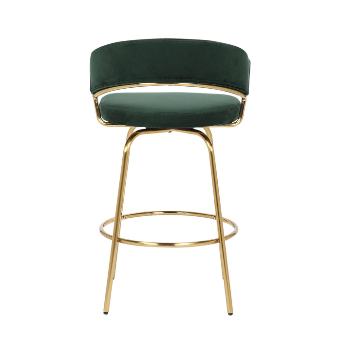 Jie - Glam Fixed Height Counter Stool (Set of 2)