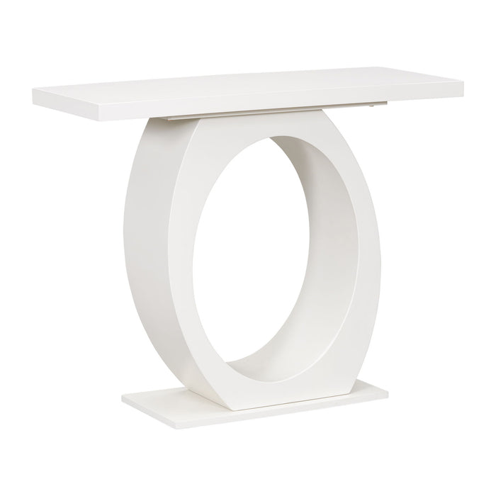 Console Table With Oval Base And Reinforced Bottom Plate