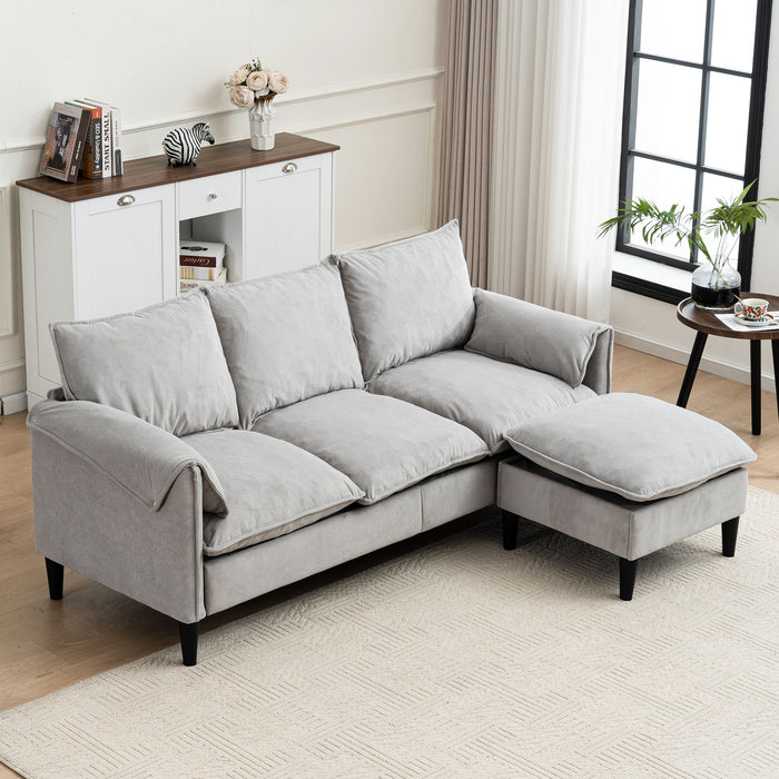 Convertible Combination Sofa With Footstools With Storage