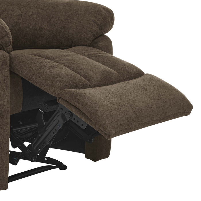 Devonaire - Manual Recliner With Padded Arms - Dark Brown