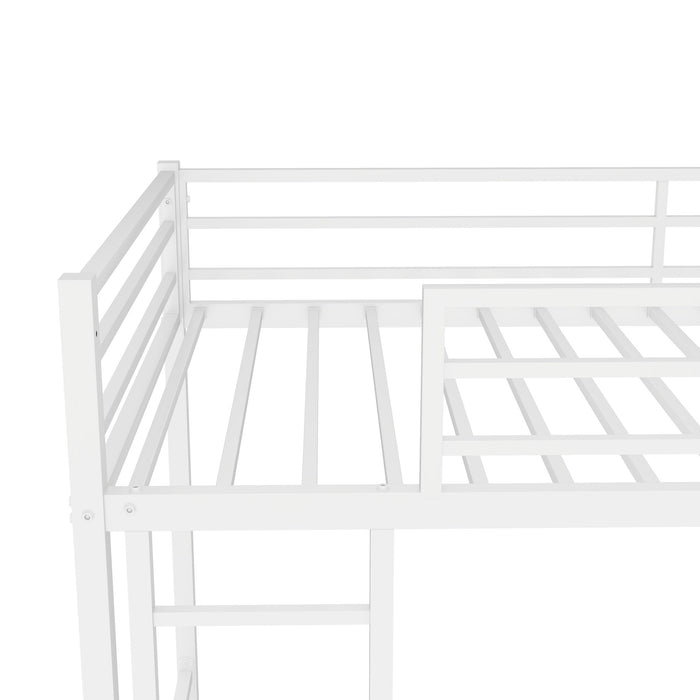 Bunk Bed With Noise Reduction And Safety Guardrail