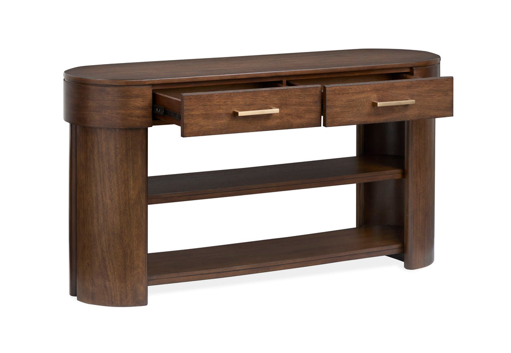 Holloway - Oval Sofa Table - Toasted Almond