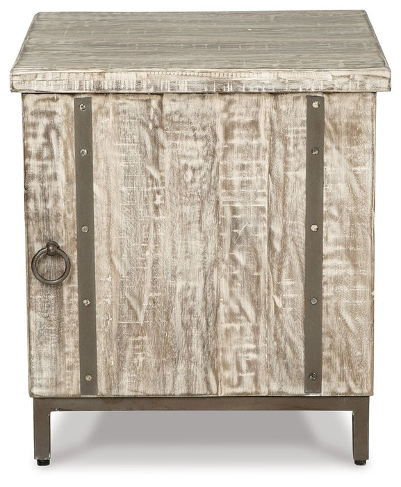Laddford - Accent Cabinet - Shelf - Whitewash