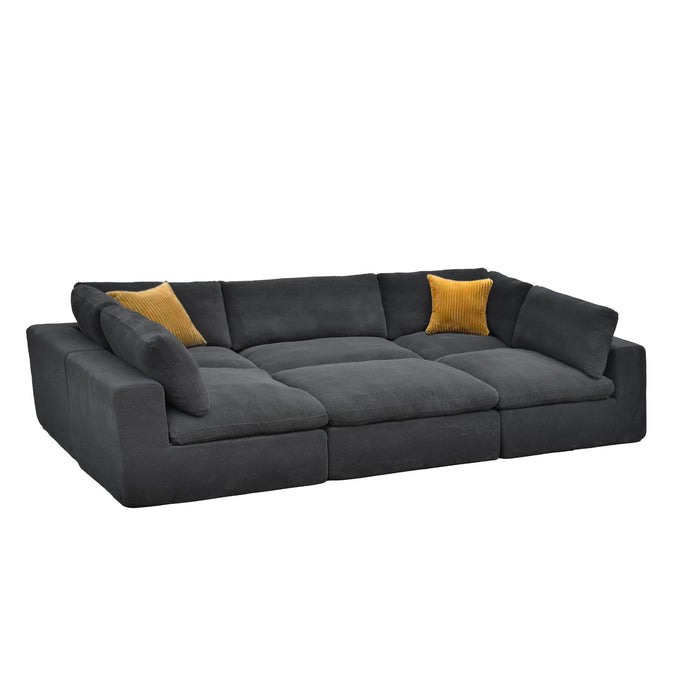 Custom Configuration Modular Sectional With Toss Pillows