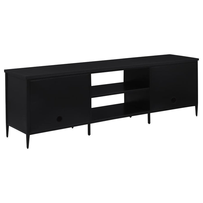 Amherst - 70" 2-Door Metal TV Stand Media Console - Black