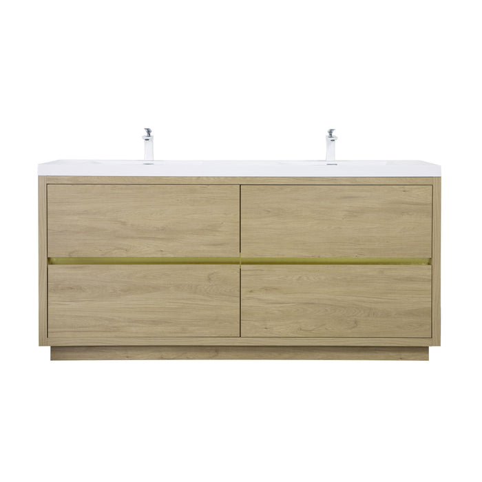 Bathin Freestanding Bathroom Vanity With Double Sinks, Bathroom Storage Vanity Cabinet With Stone Resin Countertop And Soft Close Drawers
