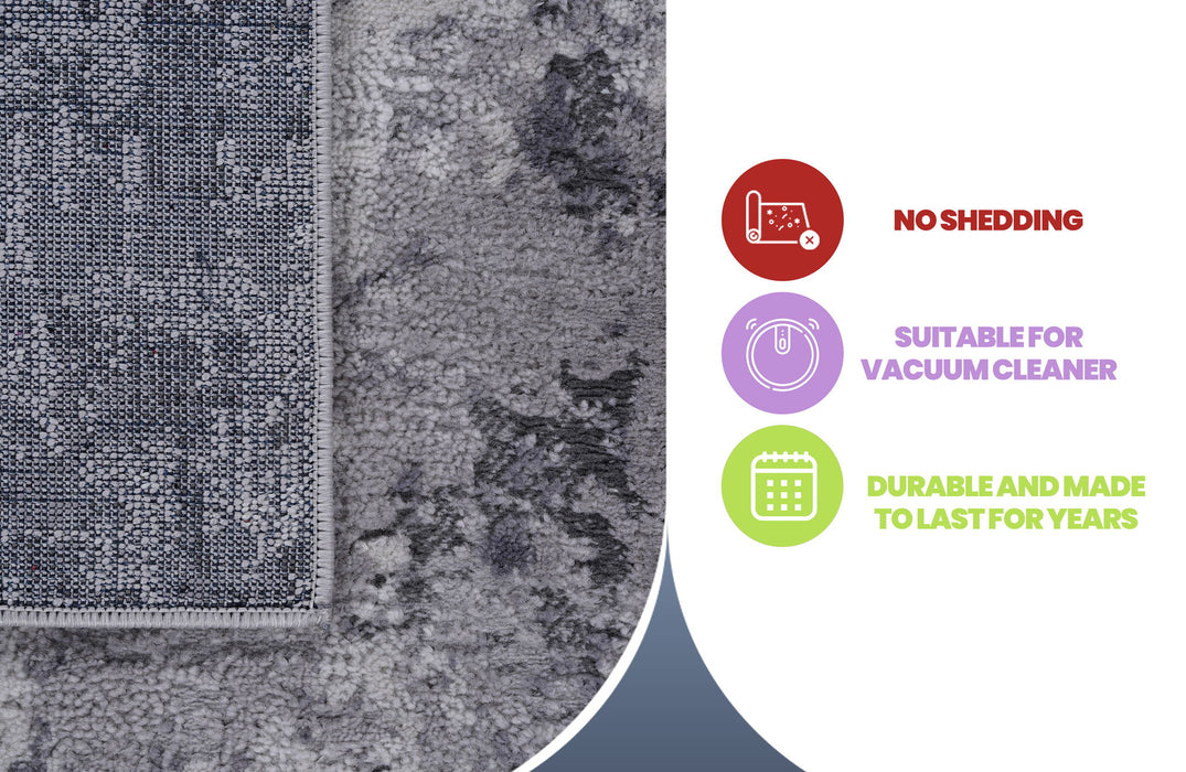 Marfi - 8' X 10' Abstract Area Rug - Light Gray