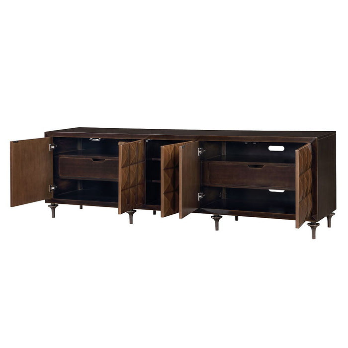 Diya - Console Cabinet - Forged Bronze & Espresso