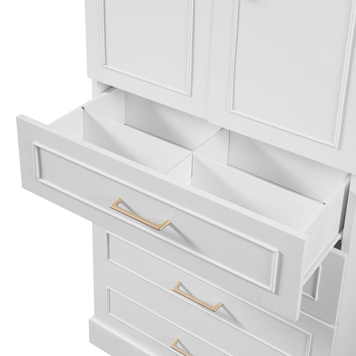 Freestanding Bathroom Cabinet With 3 Drawers, Adjustable Shelf, Soft Close Doors
